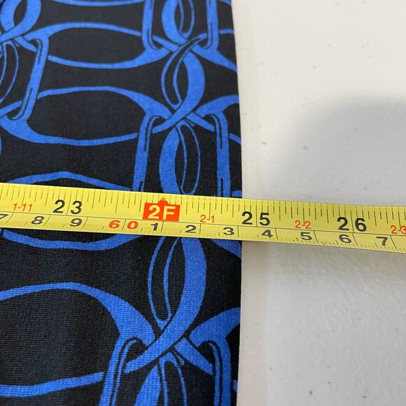 MICHAEL KORS Blue Geometric Draped  Short Sleeve Top M - Picture 8 of 8